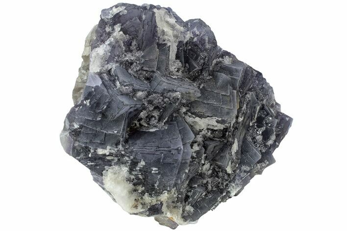 Purple, Stepped, Cubic Fluorite Crystals - Pakistan #221244